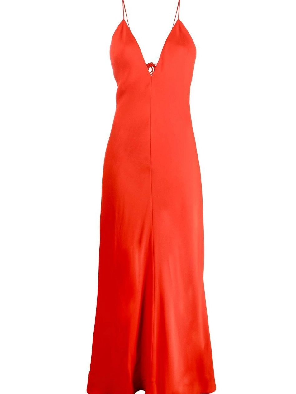 dress Stella V-neck McCartney floor-length Women 0703